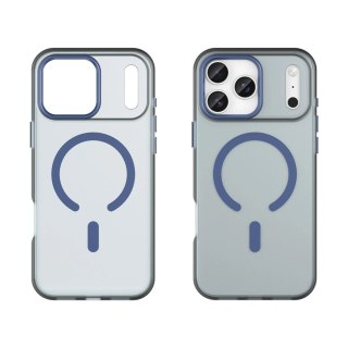 Etui Magnetic Abrasive na iPhone 17 Pro kompatybilne z MagSafe - matowe niebieskie