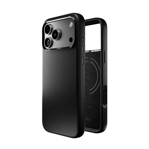 Etui silikonowe Puro Icon Mag Pro Liquid Silicone na iPhone 17 Pro kompatybilne z MagSafe, z ochroną aparatu i aluminiowymi przy