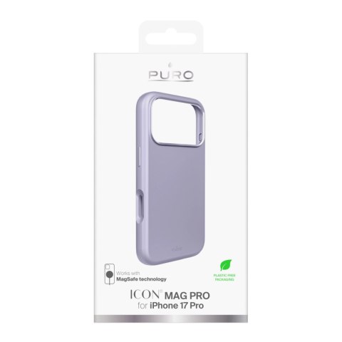 Etui silikonowe Puro Icon Mag Pro Liquid Silicone na iPhone 17 Pro kompatybilne z MagSafe, z ochroną aparatu i aluminiowymi przy