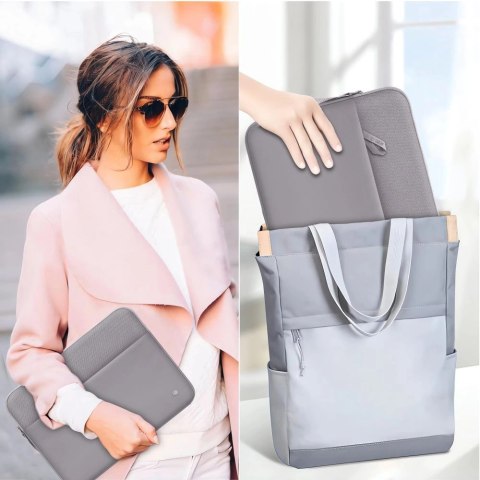 Torba Tech-Protect Sleeve na laptopa 13-14 - szara