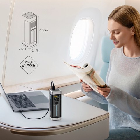 Powerbank Cuktech CUK00P23GLBK 210W 25000mAh Power Bank 2 x USB-C 1 x USB-A - czarny