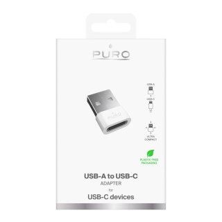 Adapter Puro USB-C - USB-A przejściówka - biały