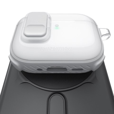Etui AMAZINGTHING Titan Pro Mag Case Clear do AirPods Pro 3 - białe