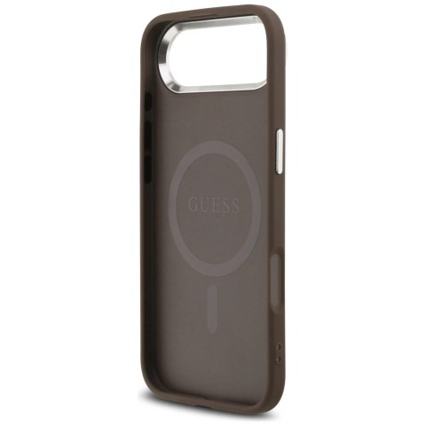 Etui Guess 4G Triangle Logo MagSafe na iPhone Air - brązowe