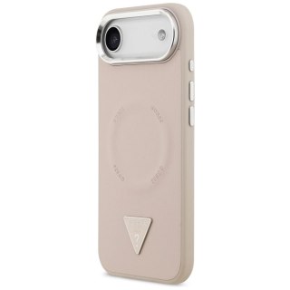 Etui Guess Triangle Logo MagSafe na iPhone Air - różowe