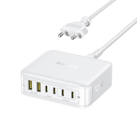 Stacja ładująca Baseus EnerFill FH21 120W 4xUSB-C + 2xUSB-A - biała
