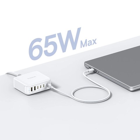 Stacja ładująca Baseus EnerFill FH21 120W 4xUSB-C + 2xUSB-A - biała