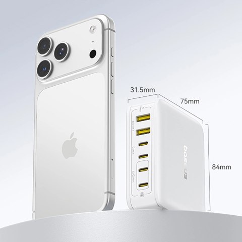 Stacja ładująca Baseus EnerFill FH21 120W 4xUSB-C + 2xUSB-A - biała