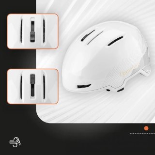 Kask narciarski Qunature 10130003001 z nausznikami snowboard 58-61 cm - biały