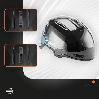 Kask narciarski Qunature 10130003004 z nausznikami snowboard 54-58 cm - czarny