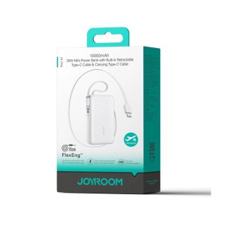 Powerbank Joyroom JR-PR2 35W 10000mAh z dwoma wbudowanymi kablami USB-C - biały