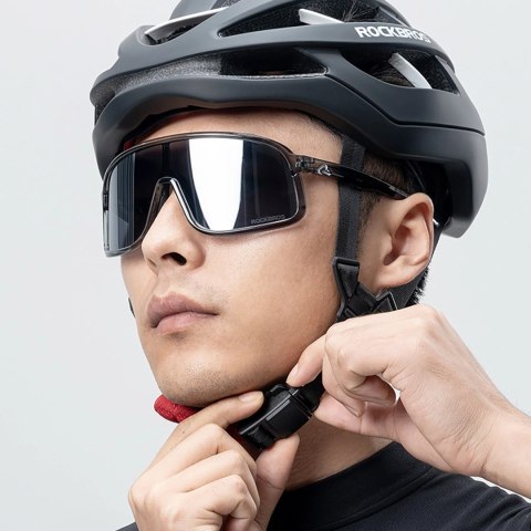 Kask rowerowy Rockbros HC-58BK-M 55-58 cm - czarno-szary