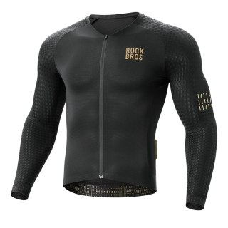 Koszulka rowerowa Rockbros YDCX008 Diamond z długim rękawem rozmiar M - czarna