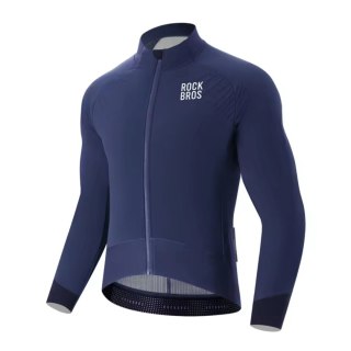 Kurtka rowerowa Rockbros YDWT014 zimowa polarowa dwuwarstwowa rozmiar XL - niebieska