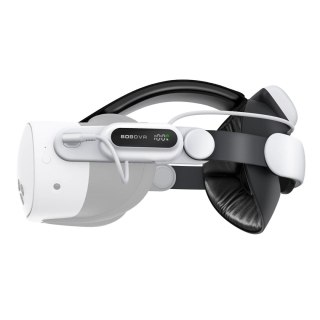 Pasek na głowę z baterią BoboVR E3 Pro do Meta Quest 3 i 3S - biało-czarny