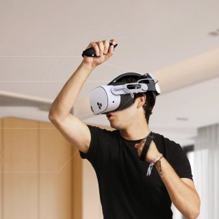 Pasek na głowę z baterią BoboVR E3 Pro do Meta Quest 3 i 3S - biało-czarny