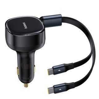 Ładowarka samochodowa Baseus Enjoyment 33W 2w1 2x USB-C - czarna