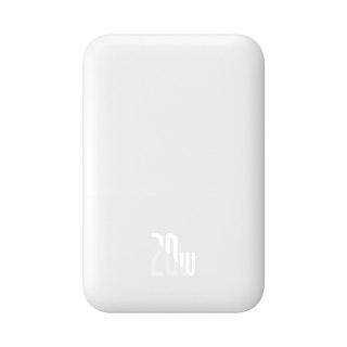 Powerbank Baseus Airpow 6000mAh 20W magnetyczny z kablem Baseus Simple USB-C - USB-C 30cm - biały