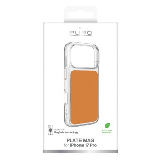 Etui Puro Plate Mag na iPhone 17 Pro kompatybilne z MagSafe - pomarańczowe