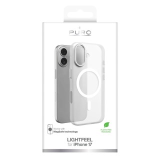 Etui Puro Lightfeel na iPhone 17 kompatybilne z MagSafe - przezroczysto-białe