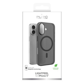 Etui Puro Lightfeel na iPhone 17 kompatybilne z MagSafe - przezroczysto-czarne