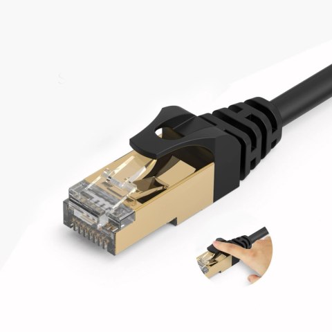 Kabel sieciowy Ethernet Orico PUG-C7 CAT7 10Gbps RJ45 internetowy LAN okrągły 0,5 m - czarny