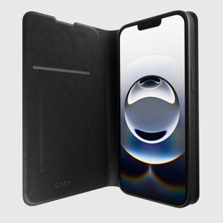 Etui SBS Wallet Smooth na iPhone 16e / 17e z klapką - czarne