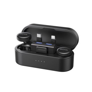 Mikrofony BOYA BOYALINK 3-02 bezprzewodowe 2.4GHz USB-C - czarne