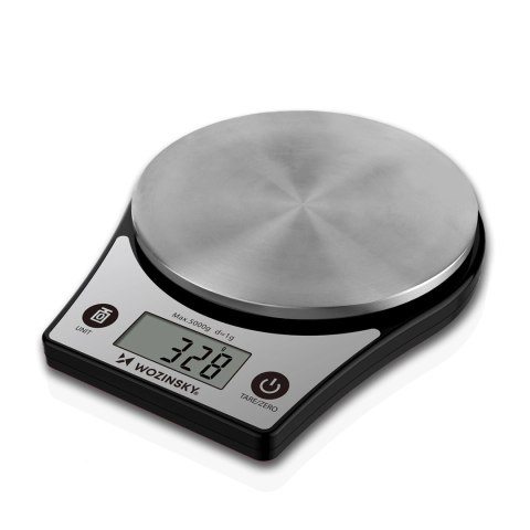 Waga kuchenna Wozinsky WAK-651 z wyświetlaczem LCD do 5 kg - czarna