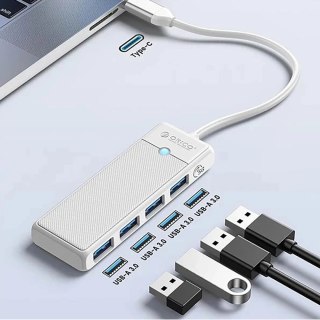 Hub USB Orico PAPW4A-C3 4-portowy 4x USB-A 3.0 0,5 m - biały