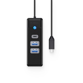 Hub USB Orico PWC2U-C3 3-portowy 2x USB-A 3.0 1x USB-C 3.0 1 m - czarny