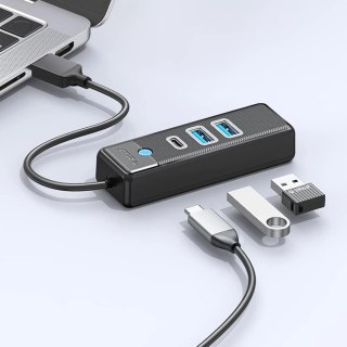 Hub USB Orico PWC2U-U3 3-portowy 2x USB-A 3.0 1x USB-C 3.0 0,15 m - czarny