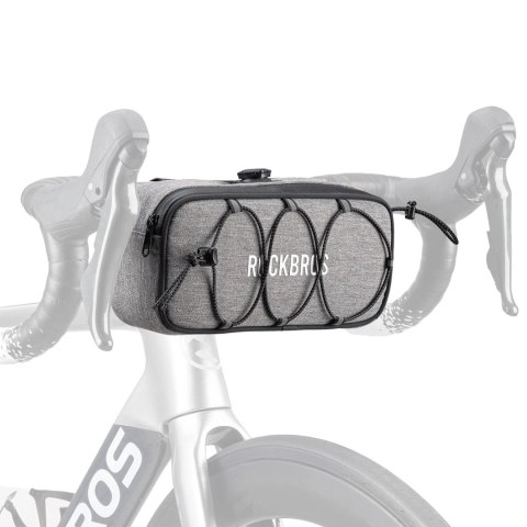 Torba rowerowa Rockbros TL001 ROAD TO SKY 1,9 l na kierownicę wodoodporna - szara