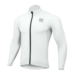 Bluza rowerowa Rockbrs TLWT001 ROAD TO SKY wiatroszczelna, ocieplana, S - biała