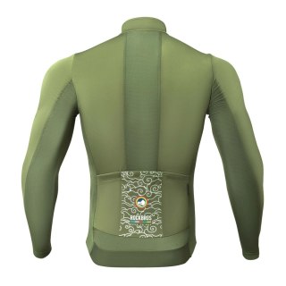 Bluza rowerowa Rockbrs TLWT001 ROAD TO SKY wiatroszczelna, ocieplana, S - zielona