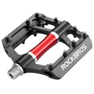 Pedały rowerowe Rockbros 2020-12CBK platformowe aluminiowe - czarne