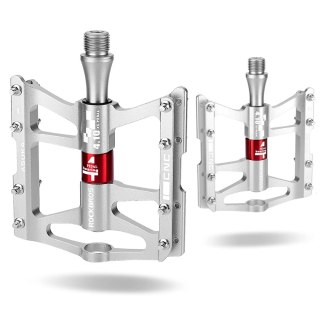 Pedały rowerowe Rockbros JT410 4.10 4 łożyska - srebrne