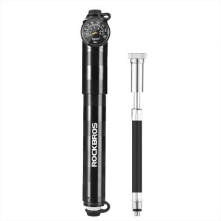 Pompka rowerowa Rockbros HQ-67A-L03 BK z manometrem - czarna