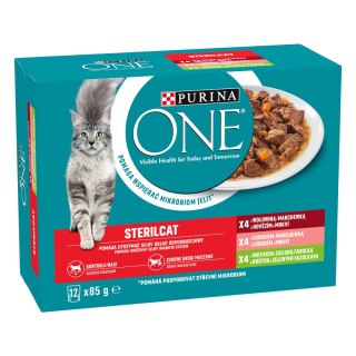 Purina One Sterilcat Karma Mokra Dla Kota Mix Smaków 12x85g