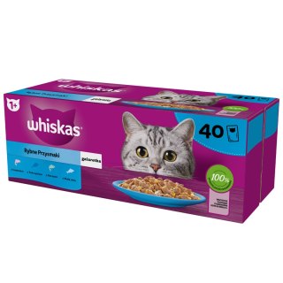 Whiskas Adult Saszetki 40 x 85g Rybne Przysmaki - Mokra Karma Dla Kota