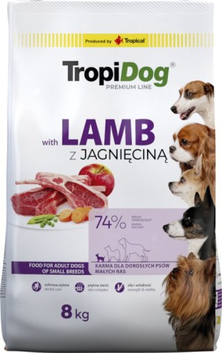 Tropidog Premium Adult Small Breeds Z Jagnięciną I Ryżem 8kg