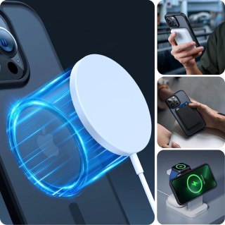 Etui Tech-Protect MagMat MagSafe na iPhone 15 - przezroczysto-czarny