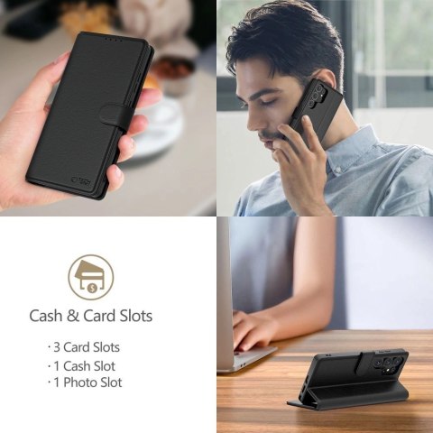 Etui Tech-Protect Wallet na iPhone 16e / 17e - czarny mat