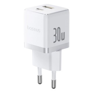 Ładowarka sieciowa Baseus Palm 30W USB-C USB-A - biała