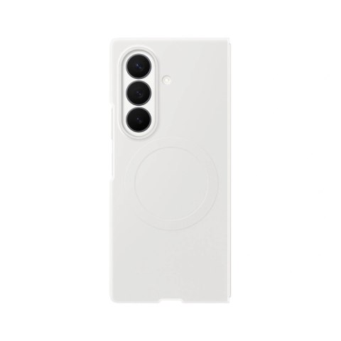 Etui Samsung Silicone Magnet Case do Samsung Galaxy Z Fold 8 kompatybilne z MagSafe + 2 szt. folii antyrefleksyjnej - białe