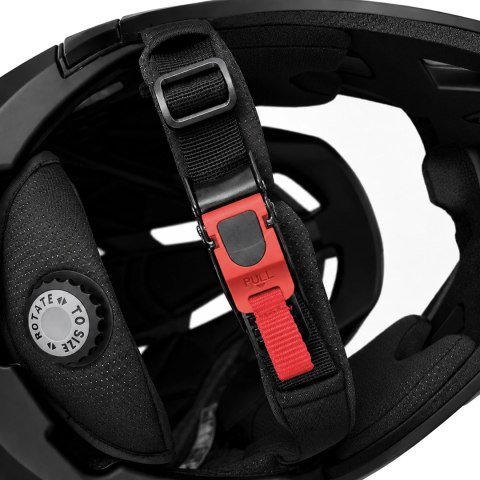 Kask rowerowy fullface Wozinsky z odpinanym daszkiem 60-62 cm - czarny