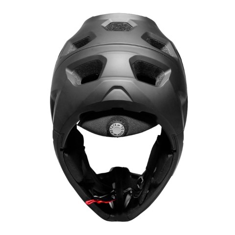 Kask rowerowy fullface Wozinsky z odpinanym daszkiem 60-62 cm - czarny