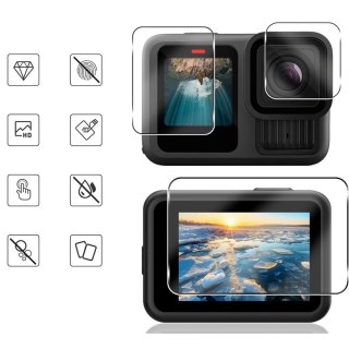 Szkło hartowane Tech-Protect Glass Fit+ 2-pack na GoPro Hero 9 / 10 / 11 / 12 - przezroczyste