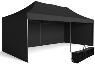 Pawilon handlowy ekspresowy - 3x6 m - czarny