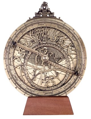 Wielkie mosiężne astrolabium Rojas- średnica 20 cm - reprodukcja - H34